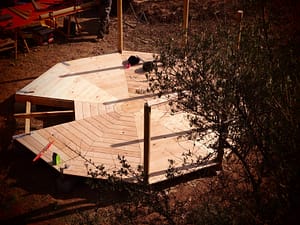 Base de madera domo geodesico kit